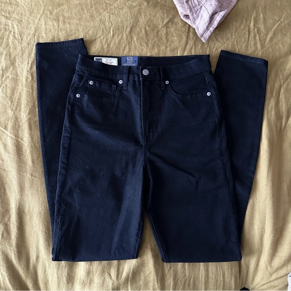GAP Sky High True Skinny Black 8 / 29 Tall - Picture 2 of 4